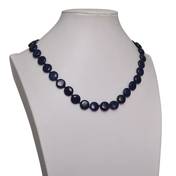 

Wholesale of 12*6mm Lapis Lazuli Stone Beads Making Handmade Knotted Dark Blue Necklace 18inch For Birthday Gifts H659