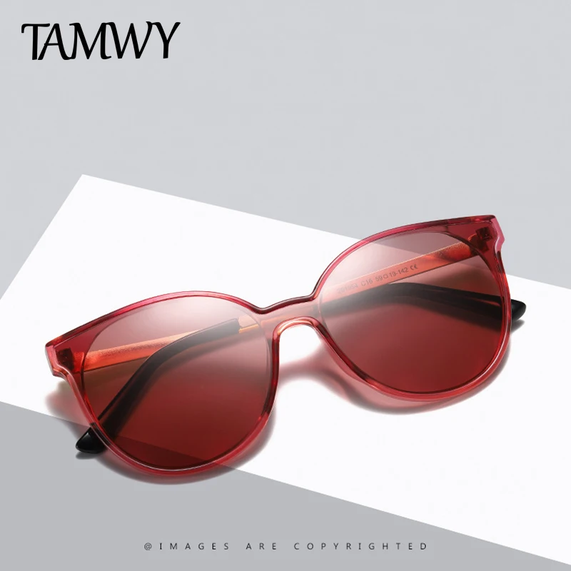 Женские солнцезащитные очки кошачий глаз TAMWY брендовые Ретро стиль