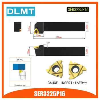 

SER3225P16 External Threading Tools Lathe Index Threading Turning Tool Holder For 16ER AG60 Insert Right Hand