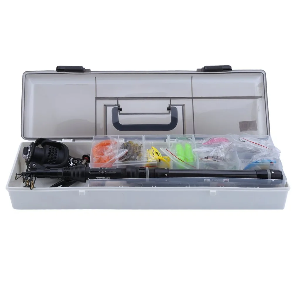 

Telescopic Fishing Rod Kit With BKK2000 Fishing Reel Portable Fishing Tackle Kit Professional Fish Accessories