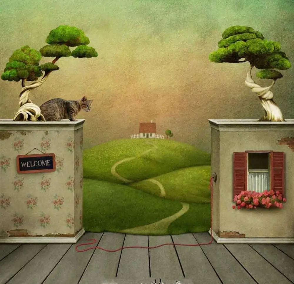 

SHENGYONGBAO Art Cloth Custom Photography Backdrops Prop Children Fairy Tale Scenery theme Photo Studio Background FT19511-521