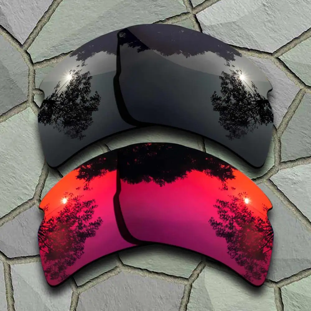 Солнцезащитные очки, поляризованные, Сменные линзы для Оукли Flak 2,0 XL-разновидности - Цвет линз: Black-Violet Red