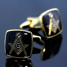 MeMolissa винтажные масонские запонки Классические квадратные запонки золото с черной индивидуальностью Мужская рубашка Запонки Подарки для мужчин