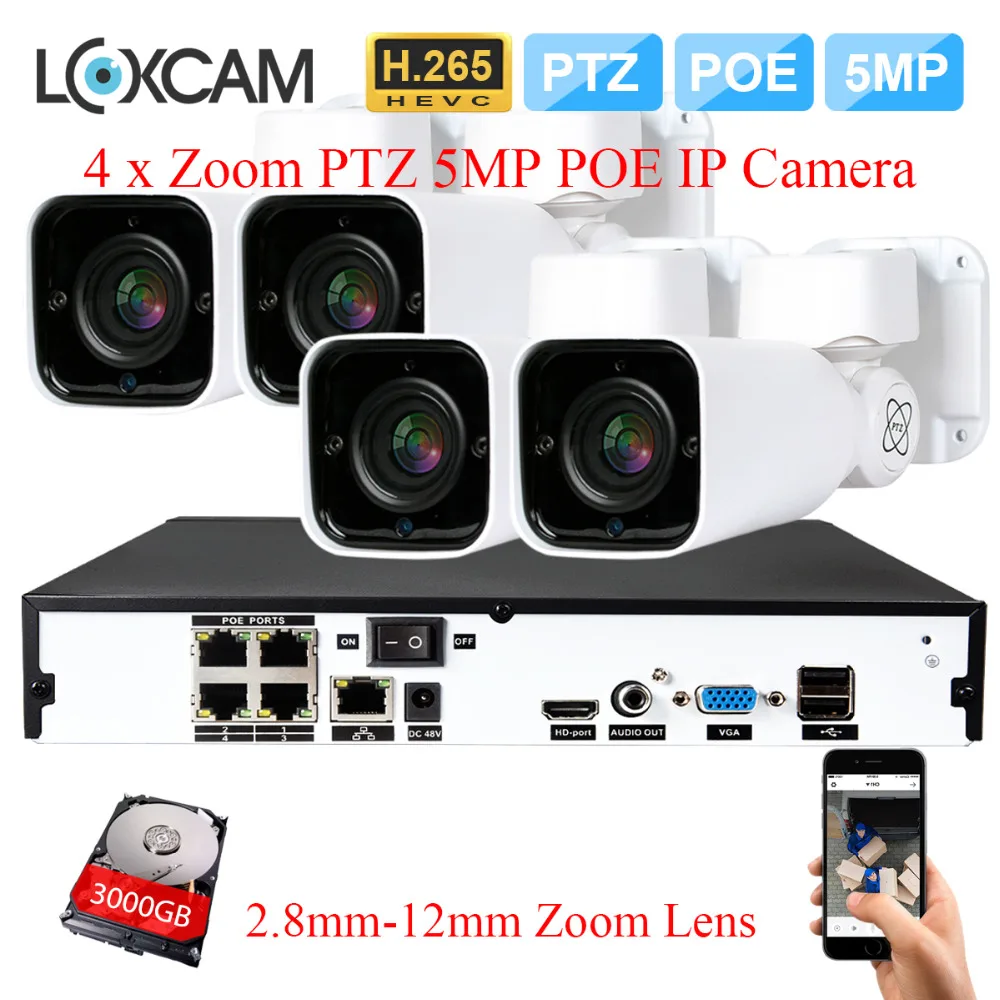 Videoregistratore Di Rete 4CH PoE NVR 5MP - Supporta Telecamere IP H.265, Rilevamento Movimento E Avvisi Email - Foto 5