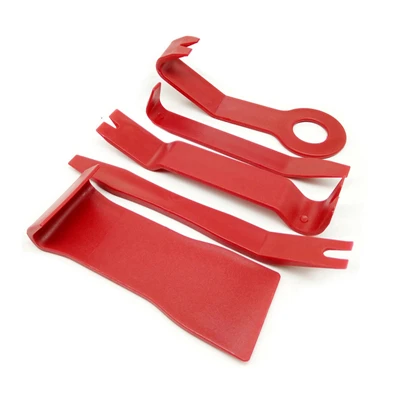 5 шт. набор инструментов для ремонта автомобиля ABS пластик Авто Радио панель межкомнатный дверной зажим набор инструментов для открывания Автомобильный Крепеж инструмент для удаления - Название цвета: Красный