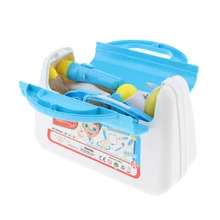 Имитаций врача и комплект медсестры для детей Детские Притворись доктор Ролевая игра Playset мальчиков и девочек игрушка для детей младшего возраста развивающие 15 шт синий