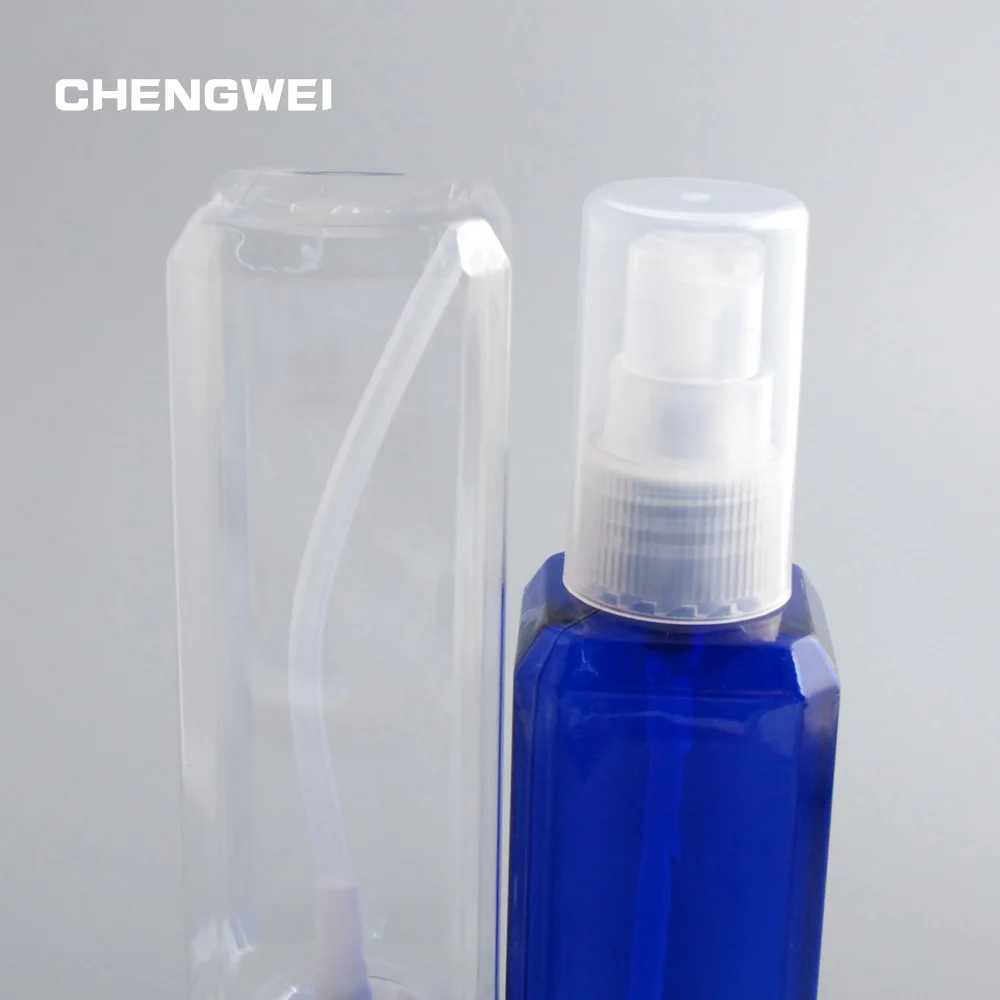 CHENGWEI 100 мл пустая пластиковая упаковка мыла для косметики, пластиковая Квадратная бутылка для лосьона, пустая бутылка крема для рук 10 шт./лот