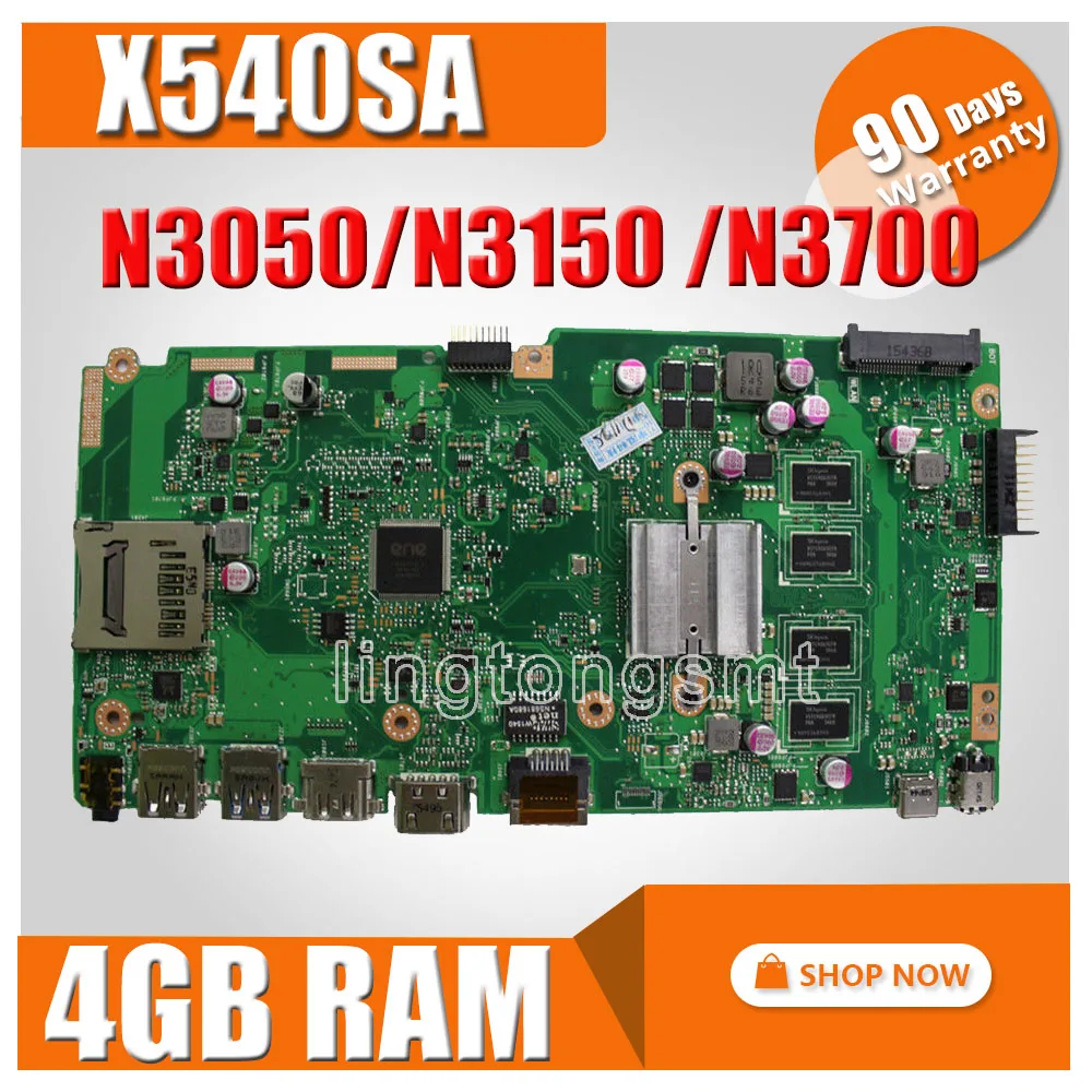 X540SA Motherboard 4G N3050/N3150/N3700 For ASUS X540SA X540S X540 F540S Laptop motherboard X540SA Mainboard X540SA Motherboard X540SA Motherboard 4G N3050/N3150/N3700 For ASUS X540SA X540S X540 F540S Laptop motherboard X540SA Mainboard X540SA Motherboard