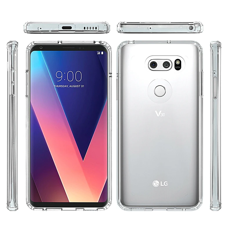 For-LG-V30-Case-Coque-LG-V-30-6-Phone-Cover-Clear-Silicone-Case-Soft-TPU