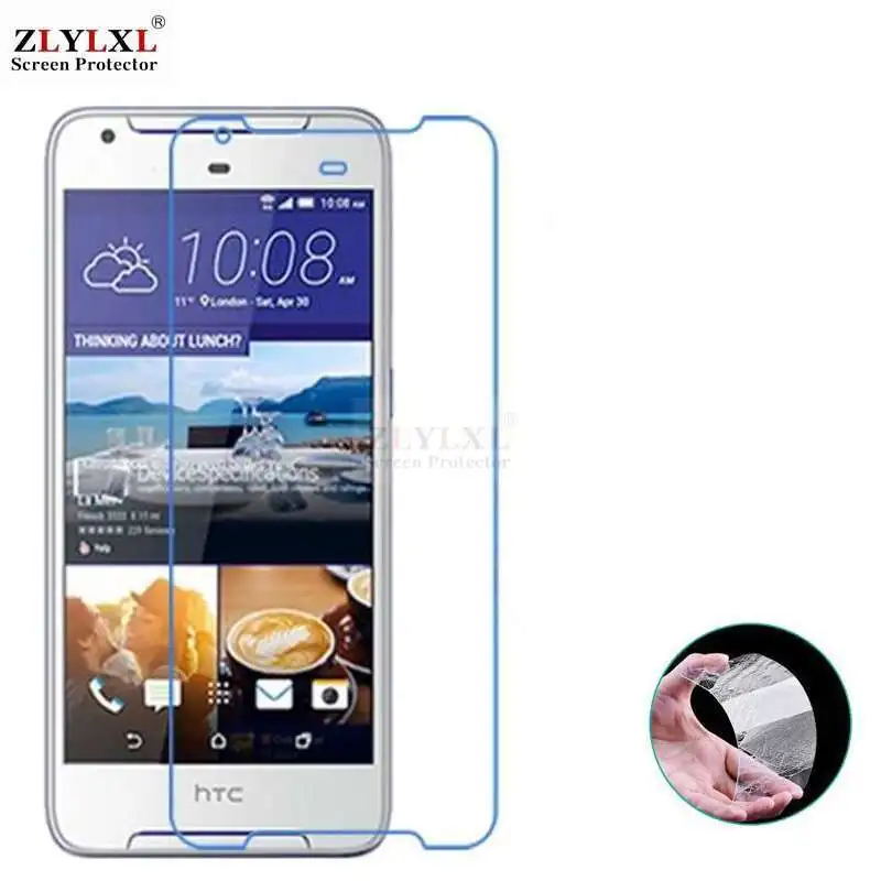 

Glass + case Transparent Dirt-resistant soft back case for HTC Desire 628 tempered glass screen protector