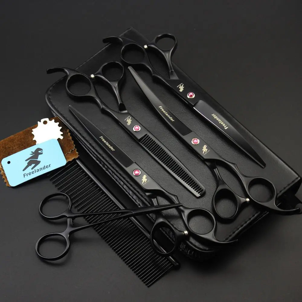 

Freelander High Quality Professional Pet Grooming Scissors 7 Inch,Cutting & Thinning & Curved Scissors Set,Dog Grooming Shears