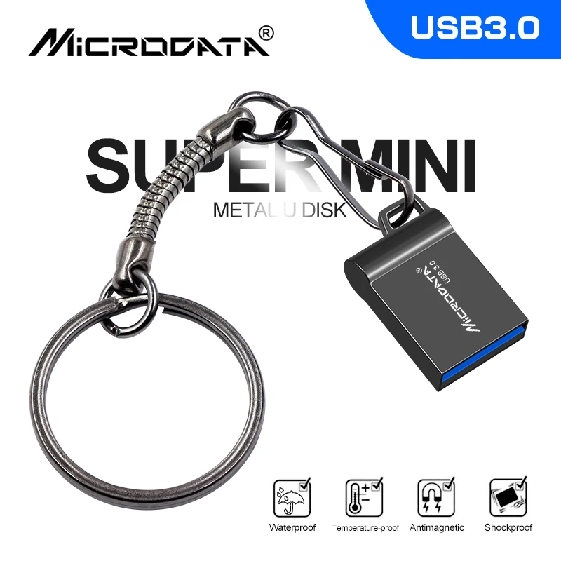 Мини-флешка 64gb Usb3.0 флеш-накопитель 32gb USB 3,0 Флешка 16gb u-флешка 128gb с подарочным кольцом для ключей новейшая u-дисковая память