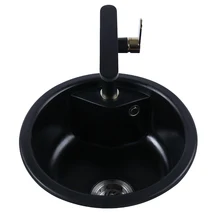 Quartzite Флюм одинарная мойка гранитная раковина кухня умывальник балкон бассейн сценический круглый умывальник набор LU4278