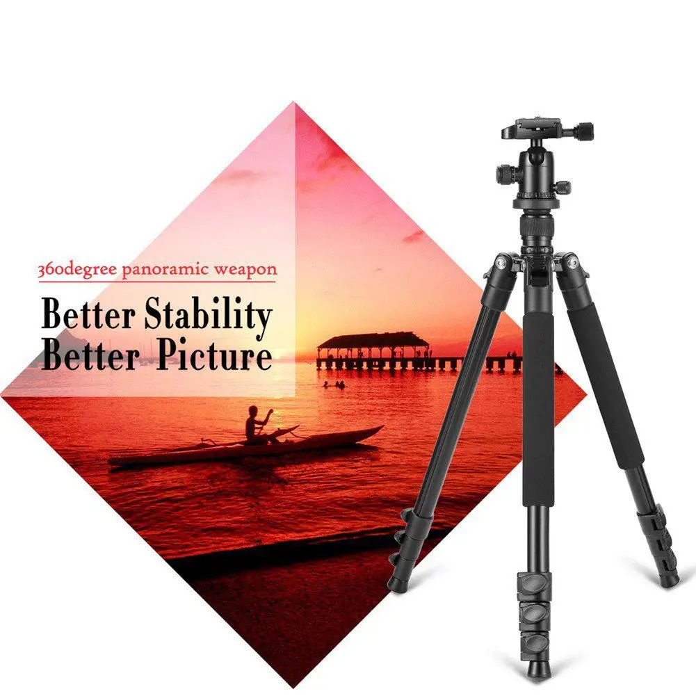 

ZOMEI Q555 Portable 360 Degree Ball Head Travel DSLR Camera Tripod Stand Holder Portable 360 Degree Ball Head Travel