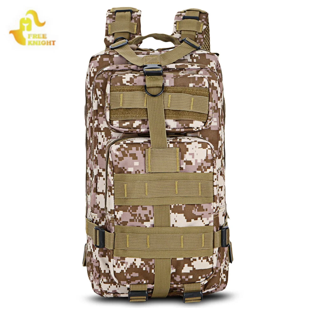 Men Military Tactical Backpack 25L 3 Day Assault Pack Army 600D Molle Bug Out Bag Trekking Camping Hiking Outdoor Small Rucksack