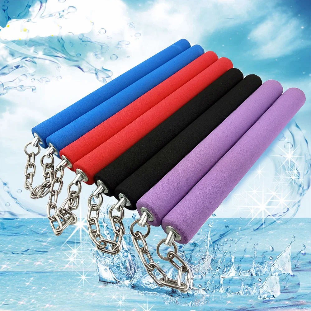 

Nunchakus chinese kungfu training nunchuck martial arts foam pad 2 sticks bruce lee nunchaku