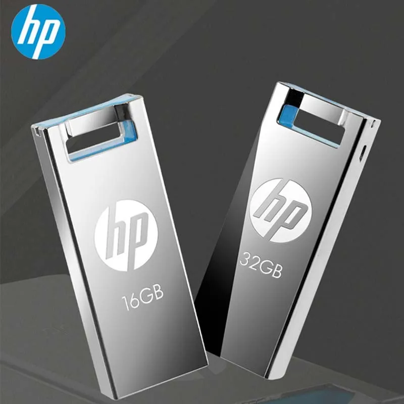 HP USB Flash 16 ГБ 32 ГБ 64 ГБ Pendrive v295w Симпатичные Memory Stick Plus otg типа C DJ DIY Пользовательский диск на ключ Металл Cle USB 64 ГБ