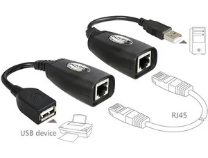 

Zihan USB Keyboard Mouse Over RJ45 Cat 5e Cat6 Cable Extension Extender Cable Adapter