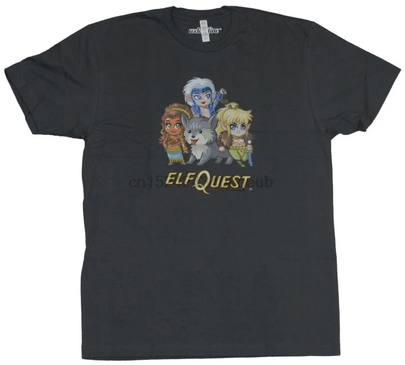 Elfquest Мужская футболка-резак Skywise Leetah и волк Cutsie группа изображений | одежда