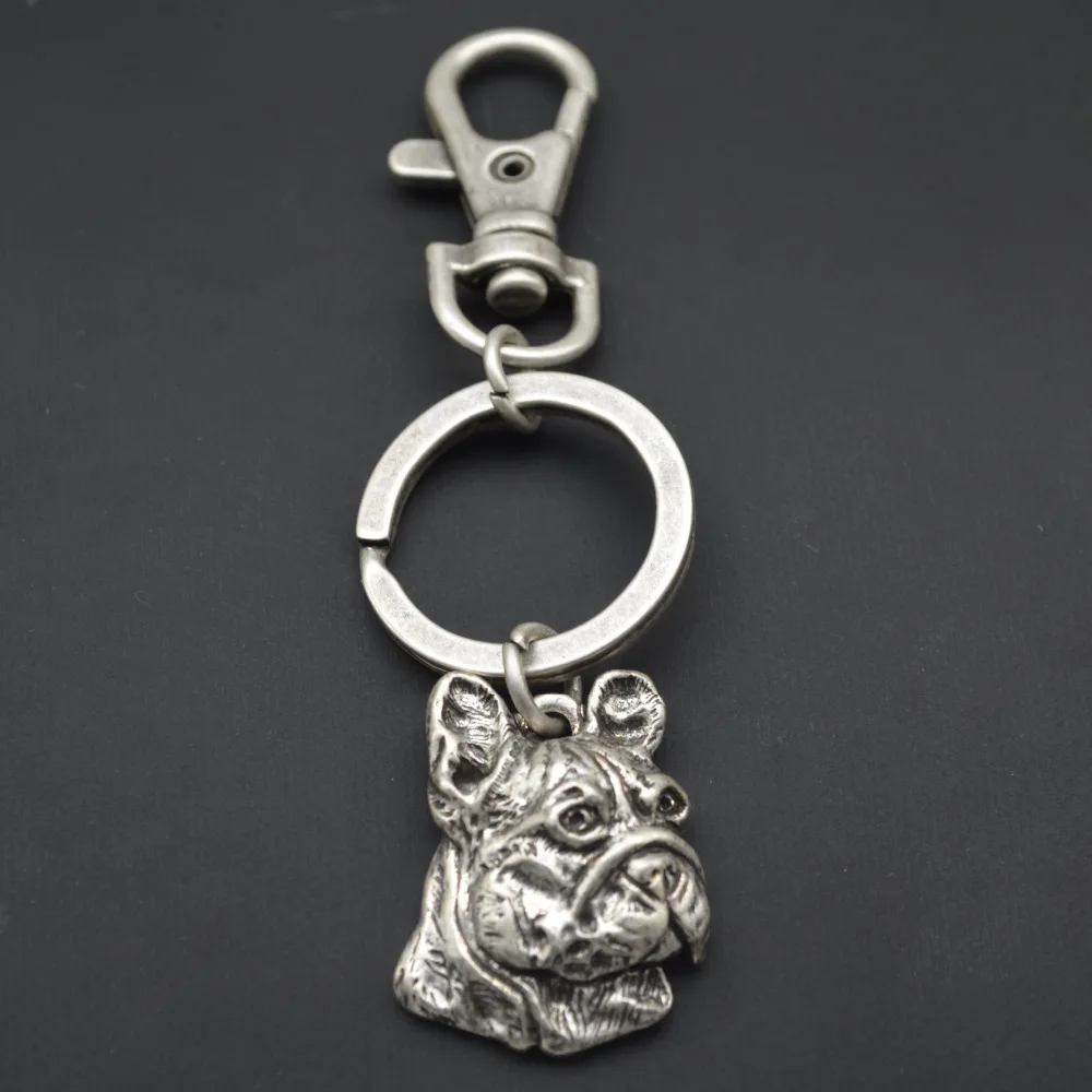 Portachiavi Animale Bulldog Francese Adorabile Anello Per Animali Domestici Gioielli