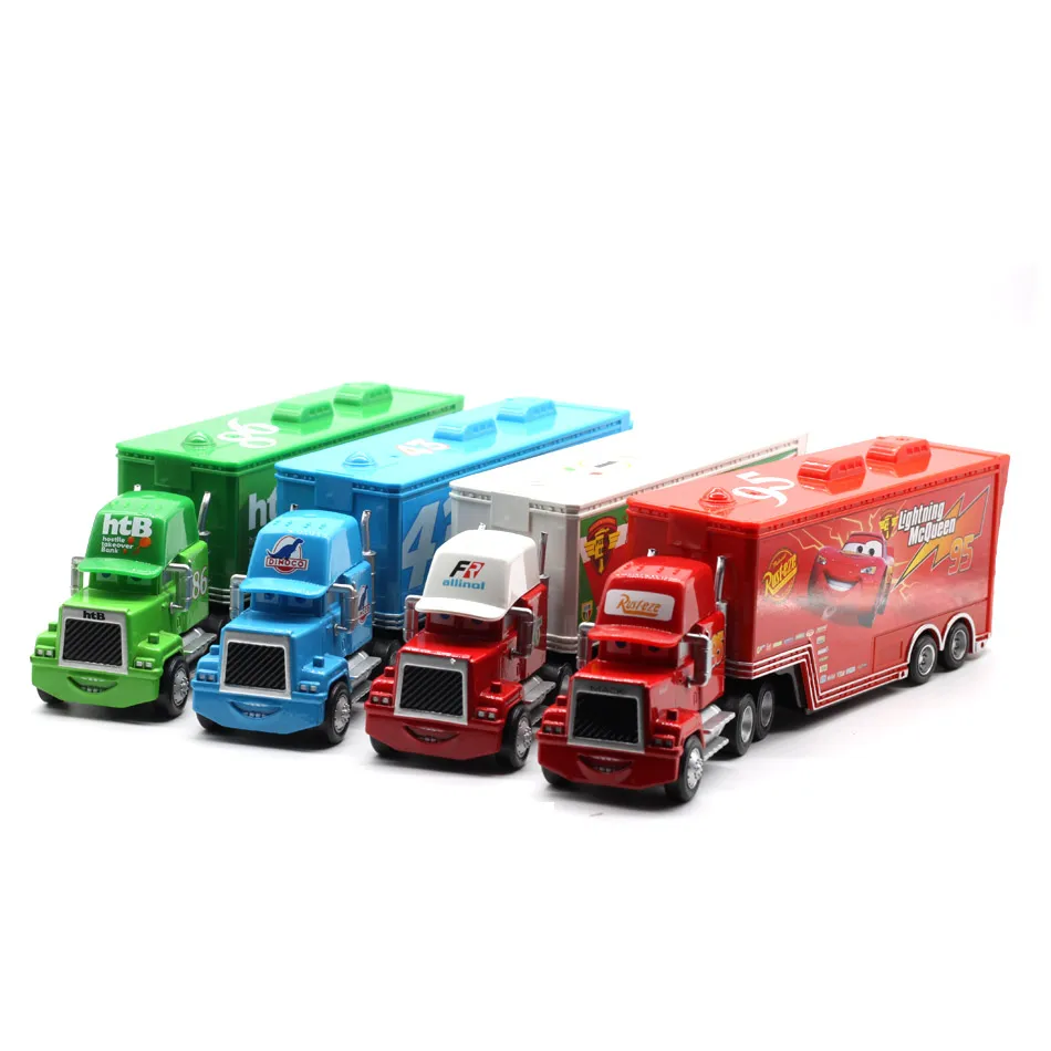 Disney машинок пиксара и с рисунками из мультфильма «Тачки 2 3 № 95 Lightning McQueen mack truck дядя литья под давлением игрушечный автомобиль 1:55 Свободные Новое и