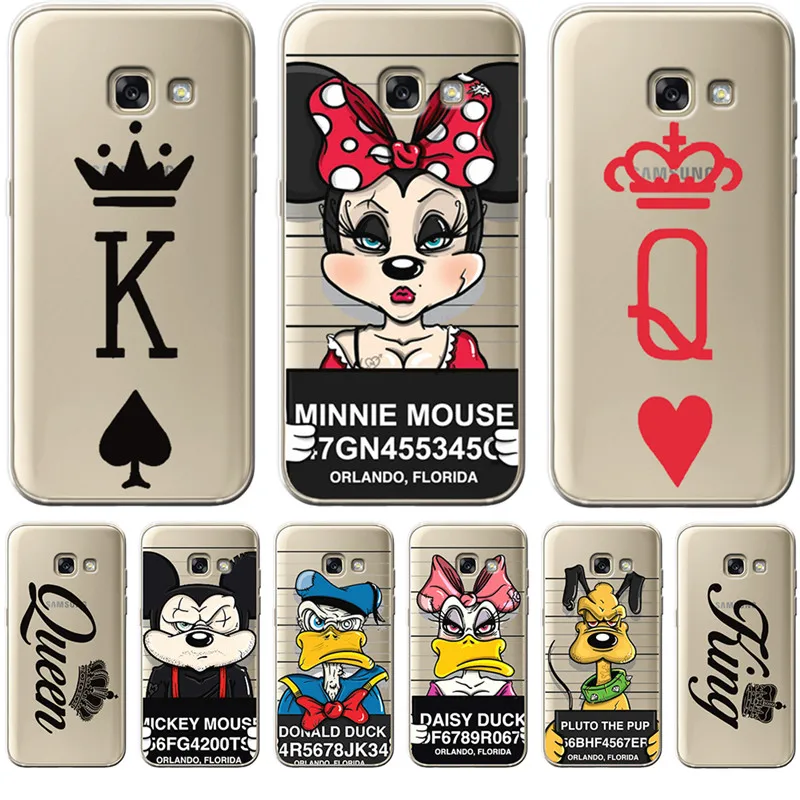 

Luxury Mickey Minnie For Samsung Galaxy A9 A8 A7 A6 A5 A3 2016 2017 2018 Cover Case Funda Coque Capinha Etui joker stitch cute