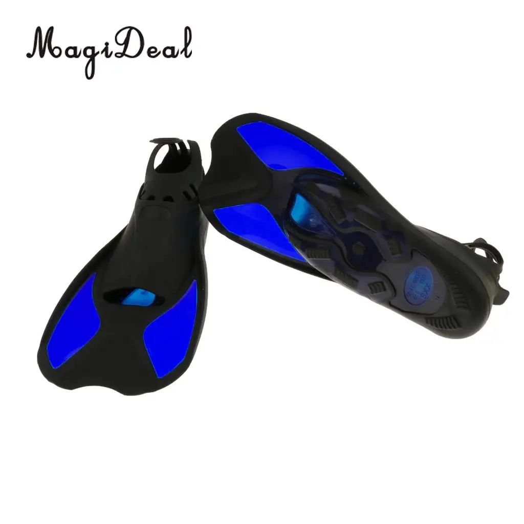 MagiDeal Universal Full Foot Short Fins Scuba Diving Swim Training Flippers Kid Adult Swimming Fins Snorkeling Water Fin 6 Sizes
