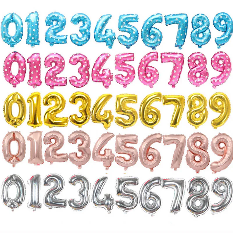 

Big Foil Birthday Balloons Air Helium Number Balloon Figures Happy Birthday Party Decorations Kid Baloons Birthday Balon