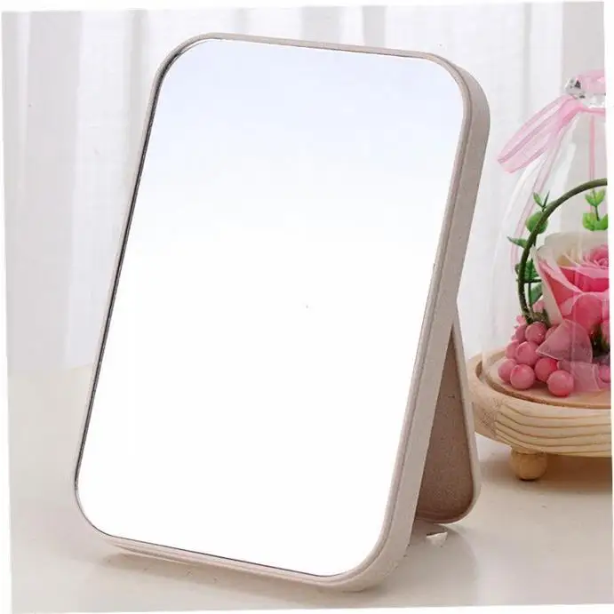 

1pc Nordic Wind Makeup Mirror Girl Desktop Dormitory Office Beauty Makeup Bedroom Comb Head Multifunction G0504