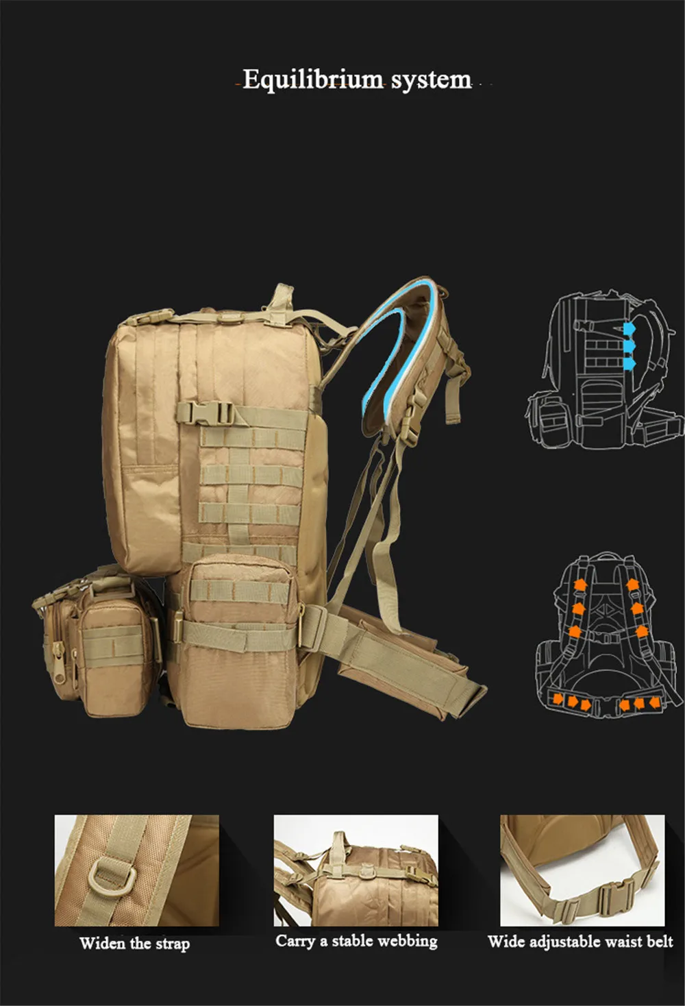 Atualizada do Montanhismo Fãs de Terceirização de Multi-funcional Versão Exército Pacote Caminhadas Combinação Mochila Grande-capacidade 14 Cheap Bolsas de pesca