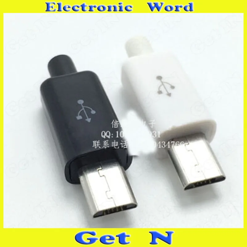 

25pcs 5PIN Micro USB Male Plug Connectors Charger 5P USB Tail Charging Socket 4 in 1