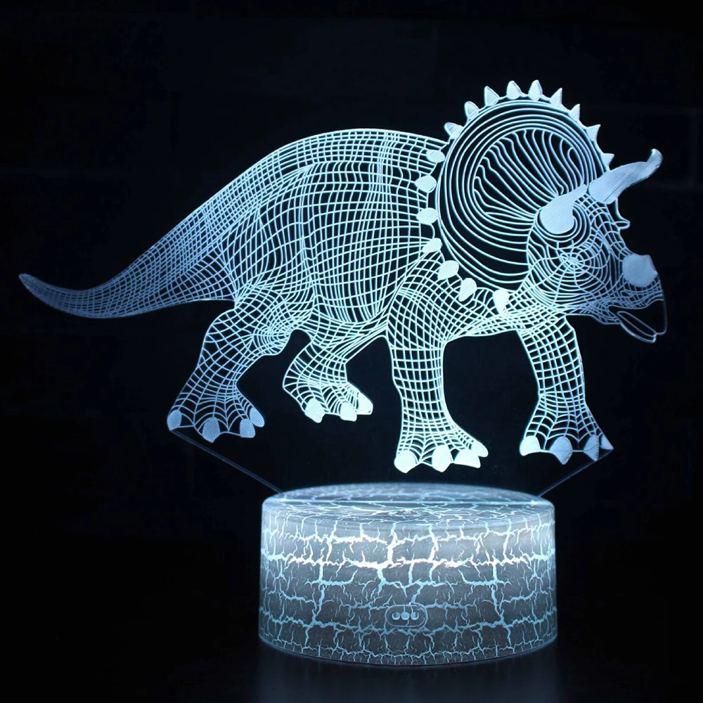  Desktop Bedside 3D LED Night Light Dinosaur series Gift Desktop Decoration Remote & Touch Control K - 4000112511160