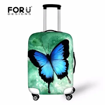 

FORUDESIGNS Protective Luggage Cover 3D Butterfly Elastic Durable Dust-proof Cover for 18-30 inch Trunk Bag Case Suitcase Covers