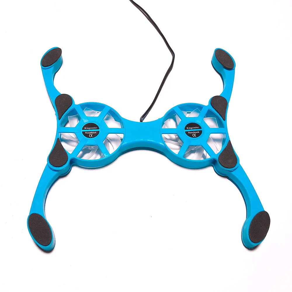 Tragbare 12 zu 17 zoll Laptop Kühlkörper Halterung Cooling Pad Faltbare Design Kühler Basis mit Licht für Macbook Air Pro dell HP Billig