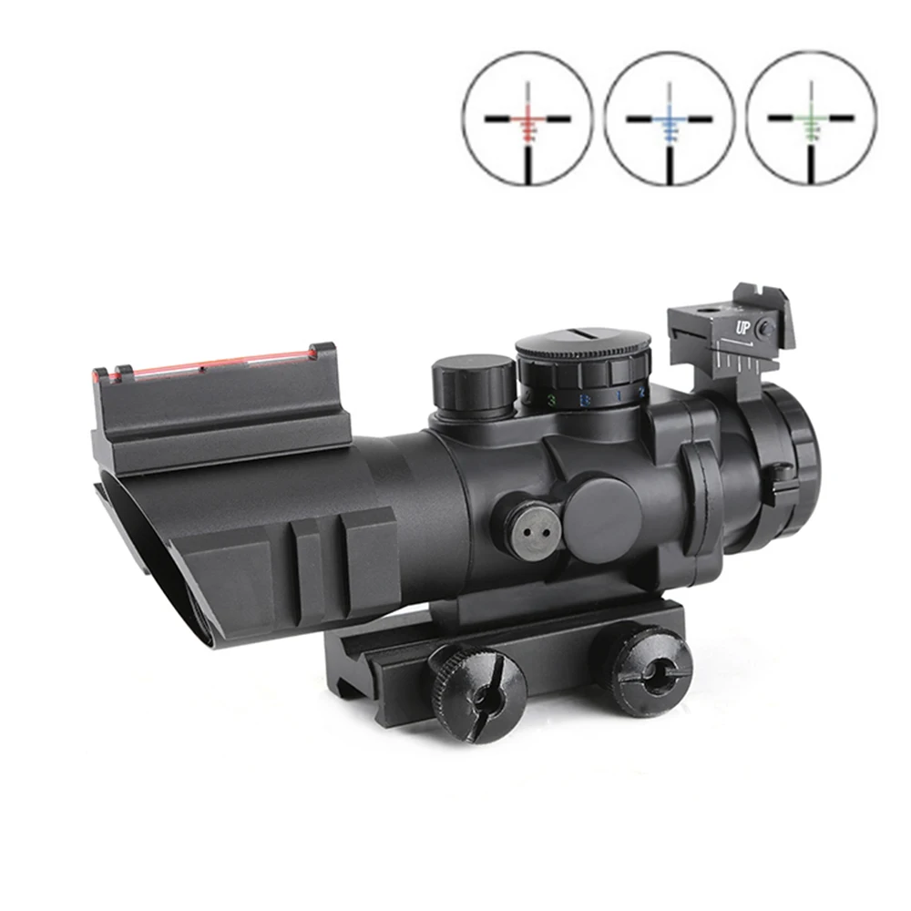 

4x32 Acog Riflescope 20mm Dovetail Reflex Optics Scope Tactical Sight For Hunting Gun Rifle Airsoft