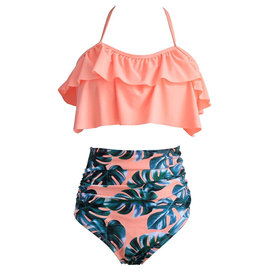 Kaufen Hohe Taille Bikini Sexy 3XL Weiblichen Badeanzug 2019 Plus Size Bademode Frauen Brazilian Push Up Bikinis Set Schwimmen für Bade anzug