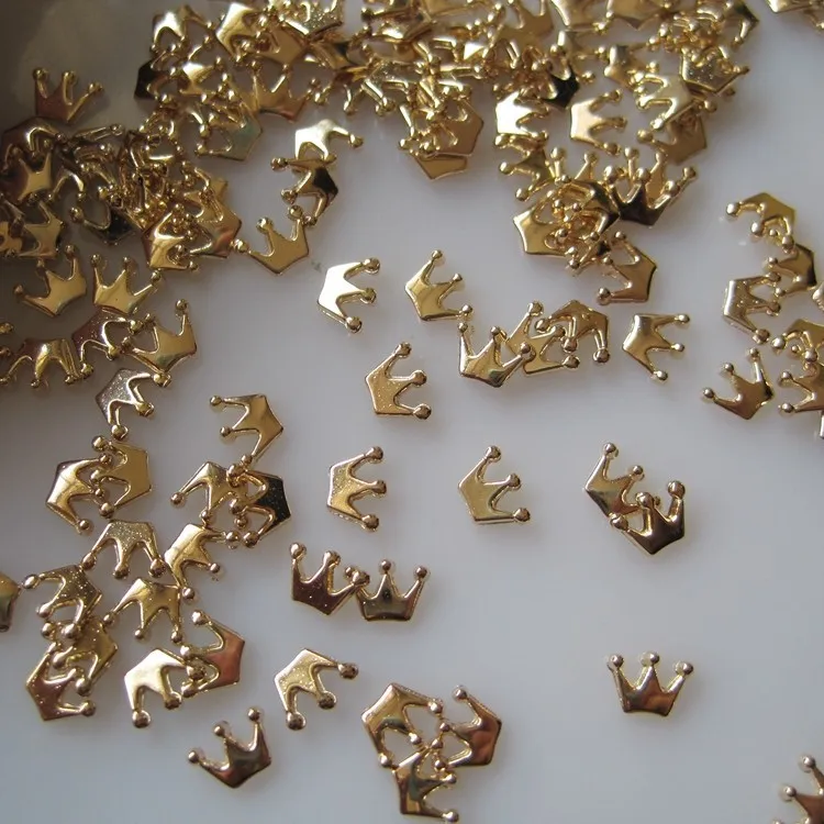 MD-588 10 шт Необычные золотые Маленькие Короны декоративные металлические амулеты металлические декоративные амулеты для дизайна ногтей