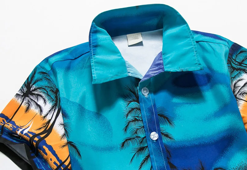 Bumpybeast бренд Для мужчин s Гавайские рубашки короткий рукав тропическим принтом рубашки Для мужчин летние фантазии Пляжные рубашки Для