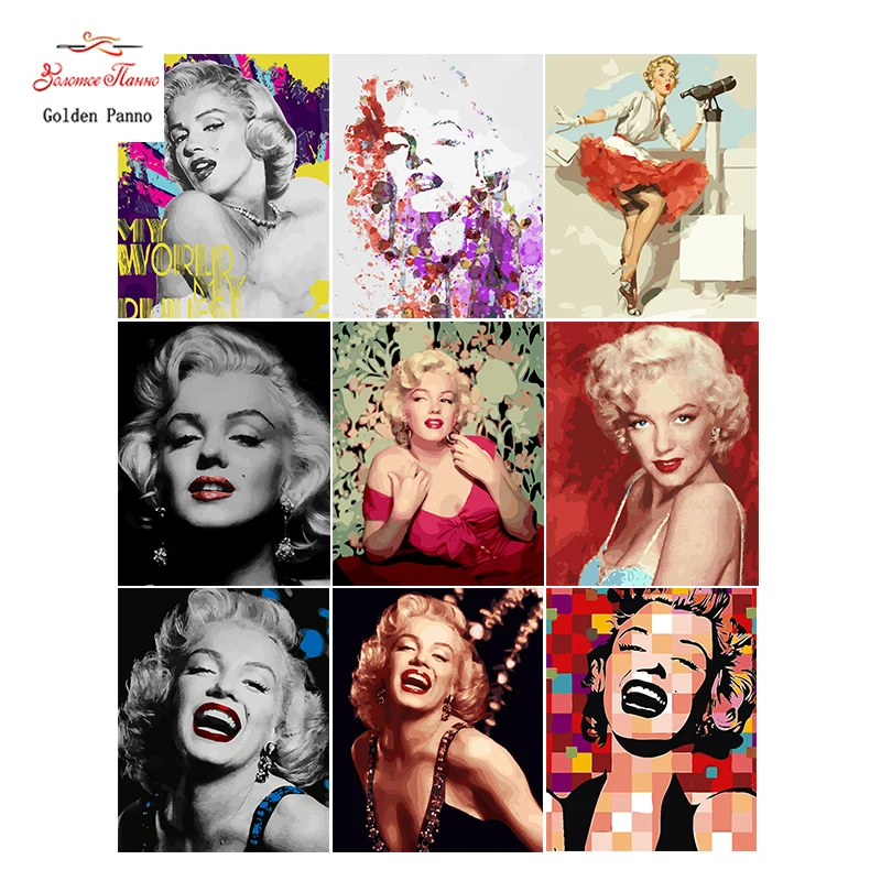 

Golden Panno,Needlework,DIY Cross stitch,Sets For Embroidery kit 14ct unprinted Marilyn Monroe cross-Stitching,christmas 1011