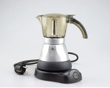 

Free shipping Cappuccino Electrical Stainless Steel Coffee Mocha Pot Moka Pot 220V/50Hz 3 cups