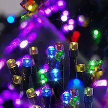 Солнечные 10 м 12 м 22 м светодиодный светильник сказочная гирлянда лампа Рождественские вечерние декор для свадеб и садов