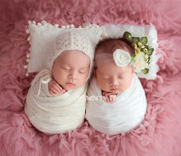 Baby full moon pillow ball ball lace lace mini plaid multi-color pillow photo shooting accessories newborn photography props