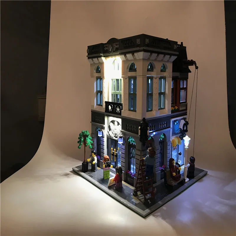 

Led Light Set DIY Cool Building City Street 10251 Bank Model House Toys Building Blocks Creator City Street Series 15001