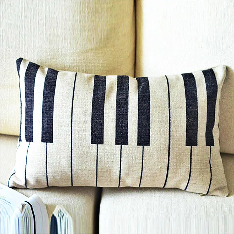 

Sequin Cushion Cover Piano Pattern Throw Pillowcase Modern Pillow Case For Seat Chair Home Decor Cojines Decorativos Para Sof