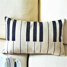 Sequin Cushion Cover Piano Pattern Throw Pillowcase Modern Pillow Case For Seat Chair Home Decor Cojines Decorativos Para Sof
