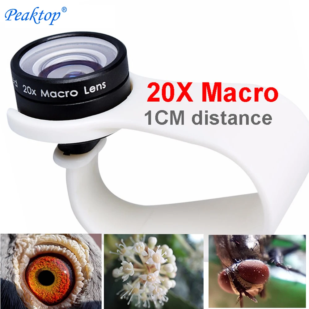 

mobile phone Macro Lens 20X Super Cellphone Macro Lenses for Huawei xiaomi iphone 5 6 7 8 Samsung,only use 1cm distance.
