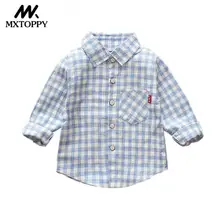 

MXTOPPY Baby Boys Clothes 2018 Fashion Toddler Boys Blouses Long Sleeve Lattice Shirt For Boys Baby Boy Shirts For 0-4 Years