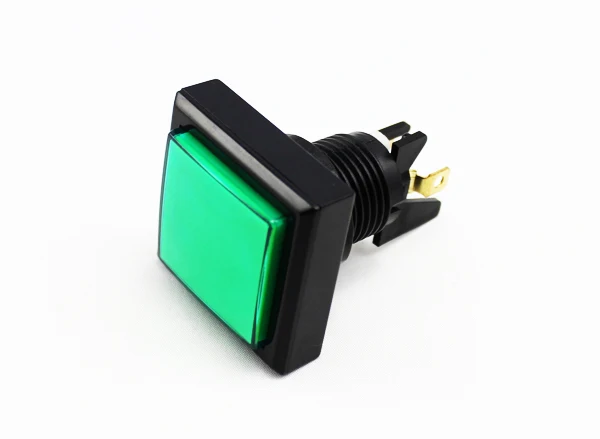 10 шт. 33 мм аркадная видеоигра красный/желтый/синий/зеленый квадратная кнопка переключатель светодиодный с подсветкой микропереключатель кнопка