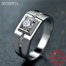 100% Solid 925 Sterling Silver AAA Zircon Eye Domineering Men Ring Vintage Punk Retro Big Gothic Ring Men Jewelry