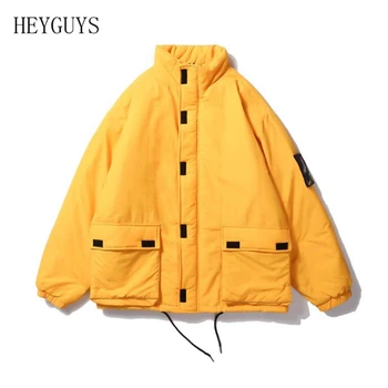 

NAGRI Harajuku Mens Winter Parkas 2020 Hip Hop Male Printed Cotton Padded Thick Jackets Coats Male Streetwear Jacket Outwear